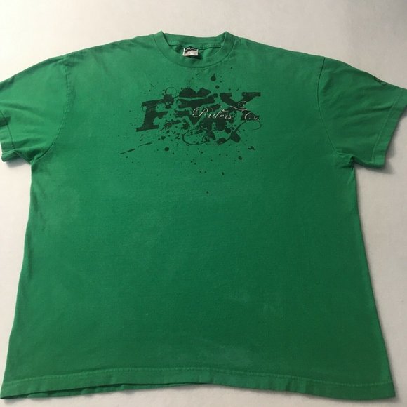 #DD Fox Riders T-Shirt Mens XL Moto green Short Sleeve Shirt 2xl motocross - Picture 1 of 10